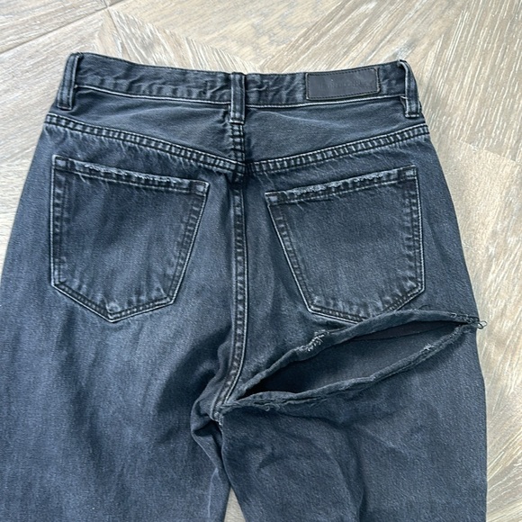 Neon blonde distressed black jeans in size xs/s - Picture 4 of 4